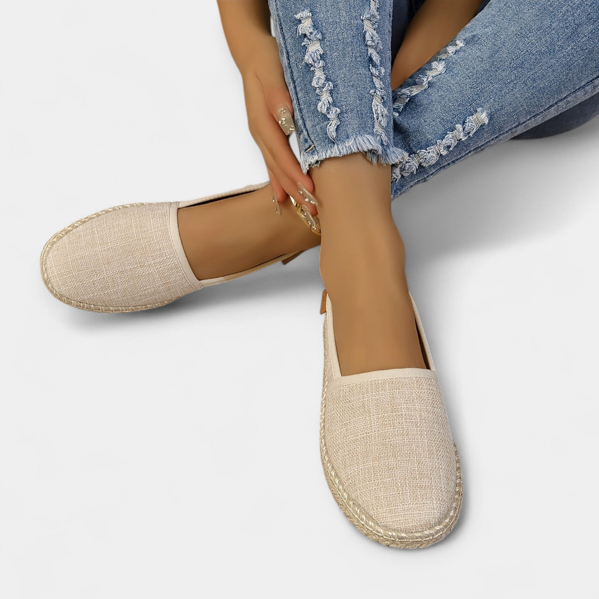 Karolína | Sofistikované lněné slip-on tenisky