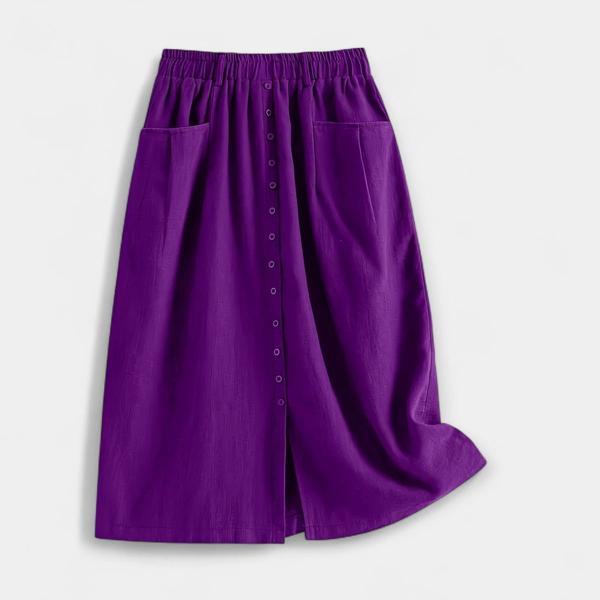 Magdaléna Elegantní Midi Vintage Sukně s Kapsami