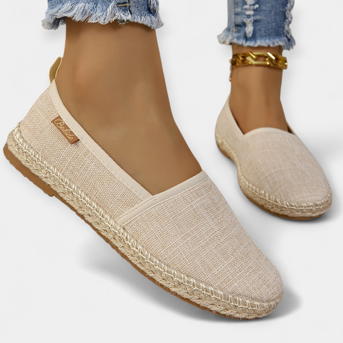 Karolína | Sofistikované lněné slip-on tenisky