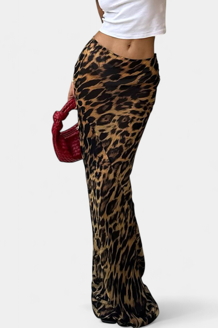 Elena | Maxi sukně s leopardím vzorem