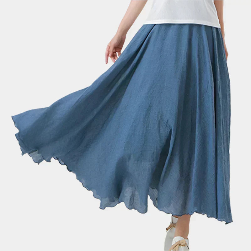 Kristýna Elegantní Vysoký Pas Dlouhá Sukně Lehké