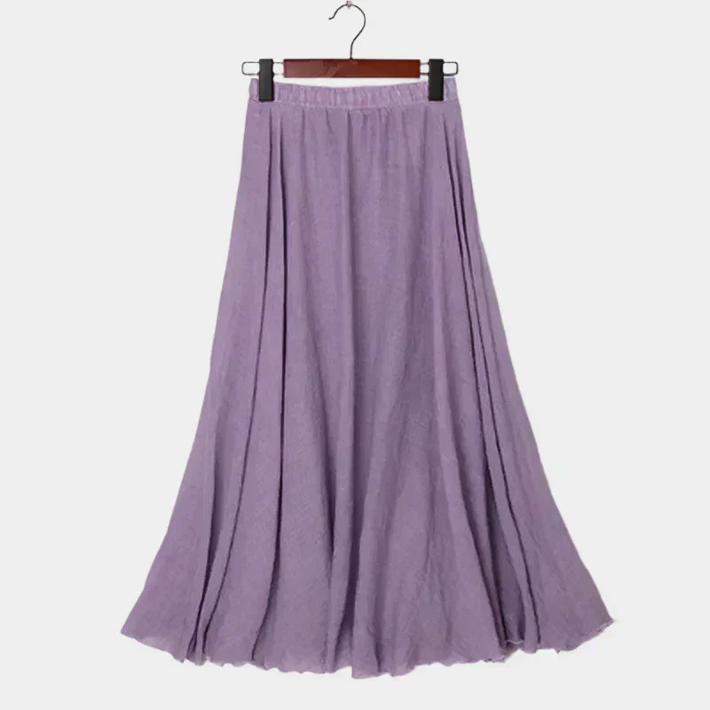 Kristýna Elegantní Vysoký Pas Dlouhá Sukně Lehké