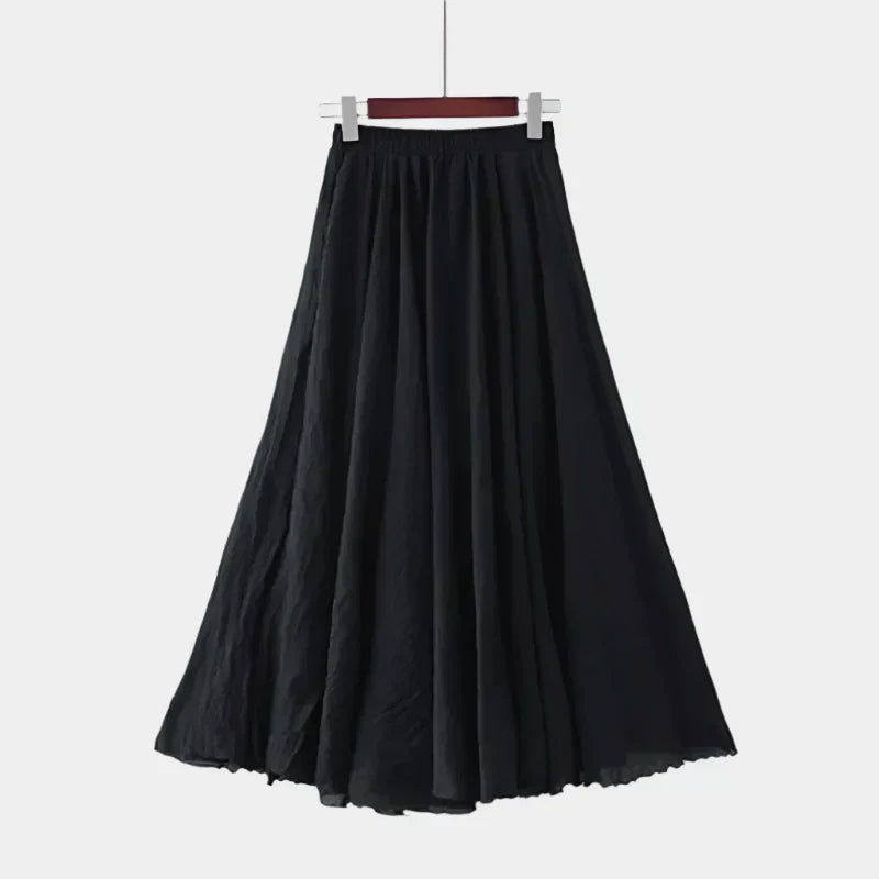 Kristýna Elegantní Vysoký Pas Dlouhá Sukně Lehké