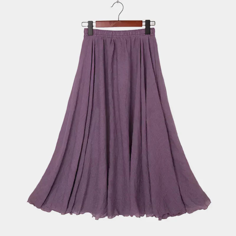 Kristýna Elegantní Vysoký Pas Dlouhá Sukně Lehké