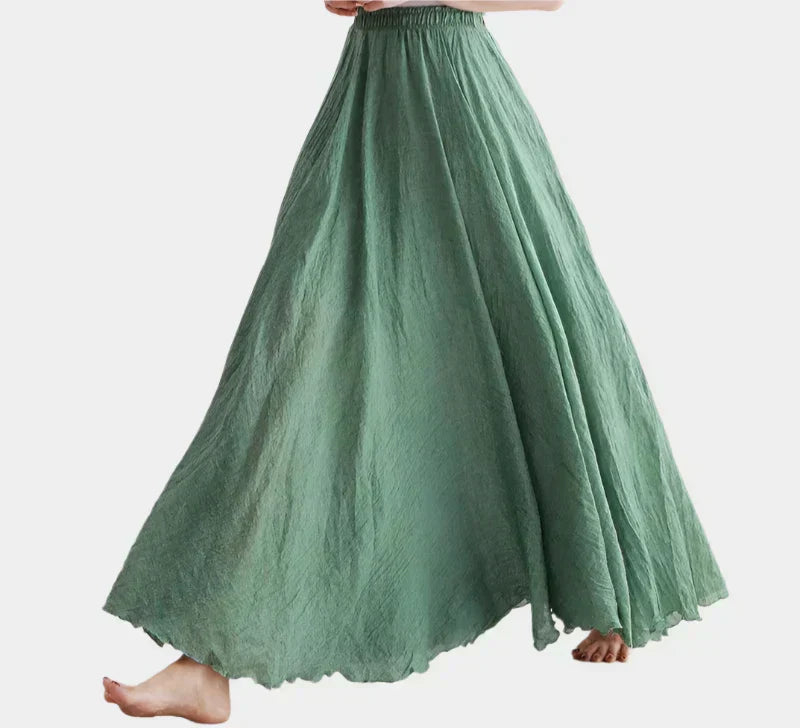Kristýna Elegantní Vysoký Pas Dlouhá Sukně Lehké