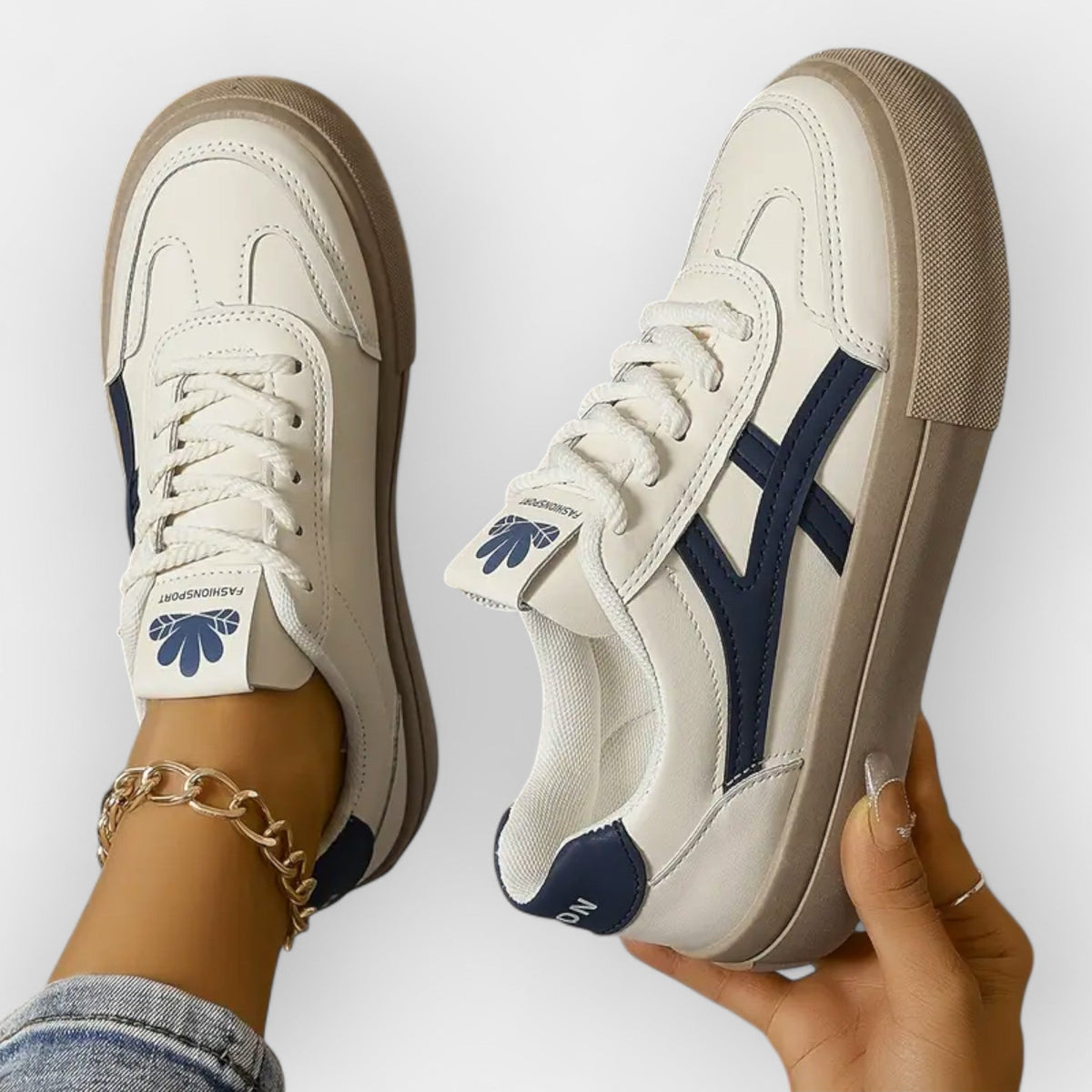 Eva Elegantní Platformní Tenisky Retro Městské Pohodlí