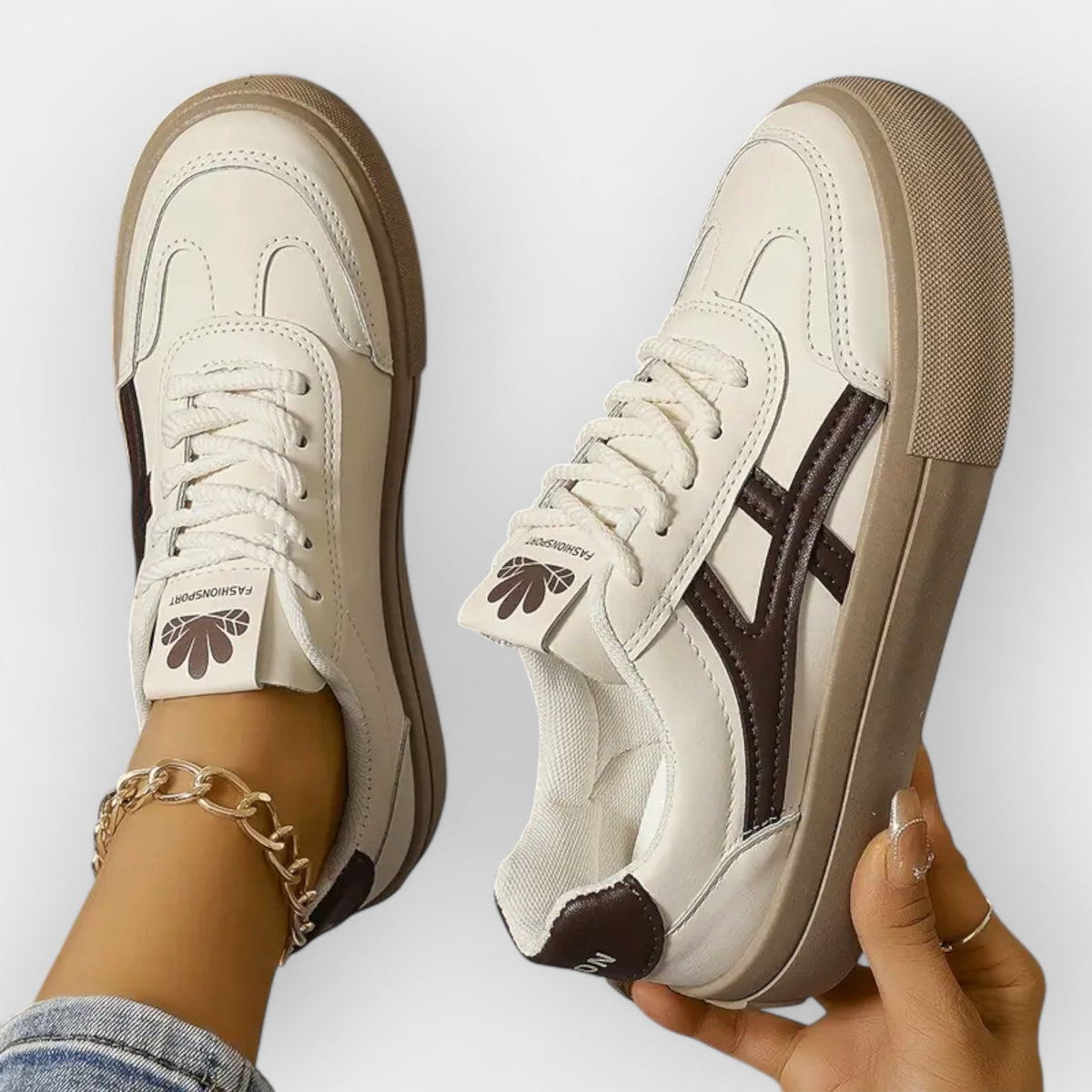 Eva Elegantní Platformní Tenisky Retro Městské Pohodlí