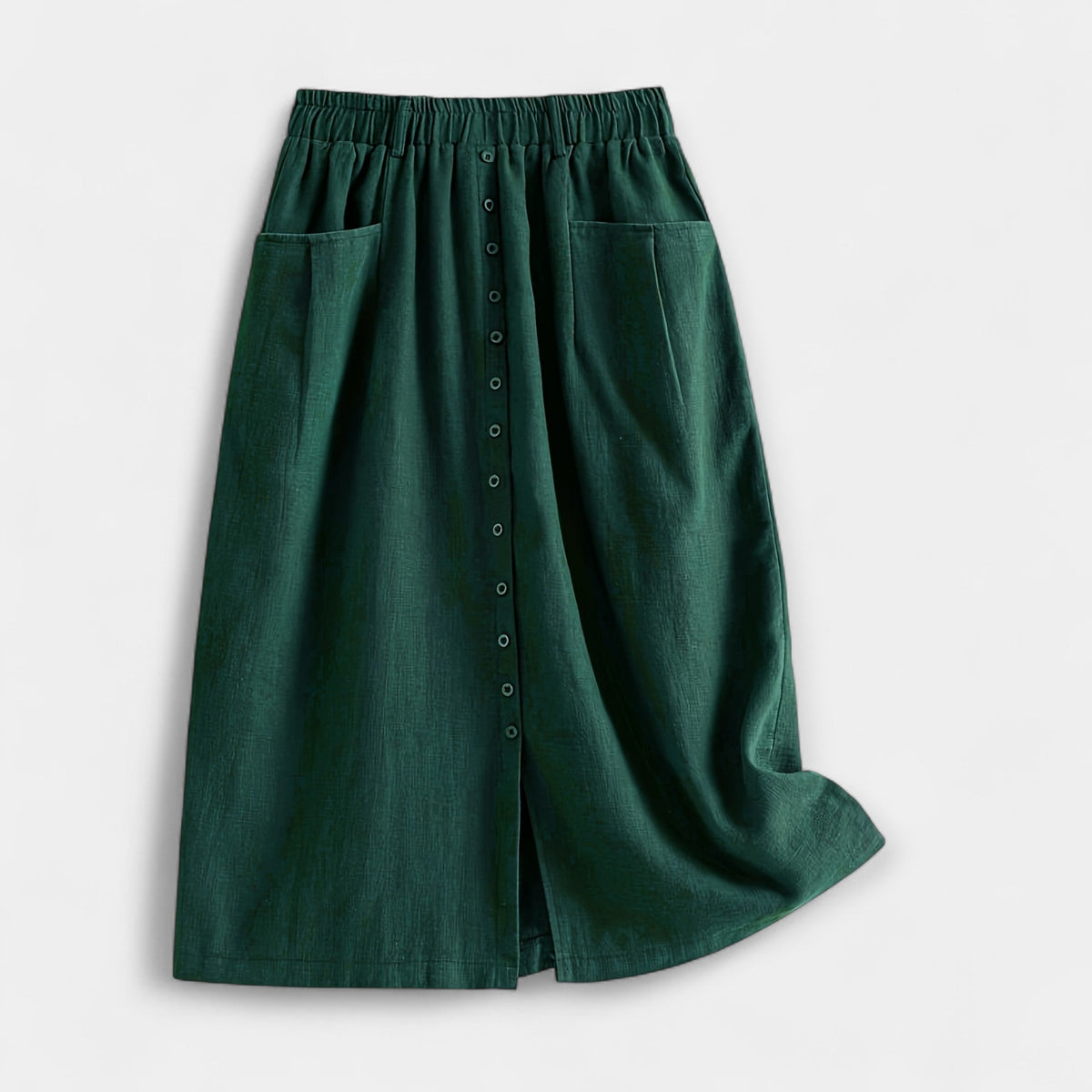Magdaléna Elegantní Midi Vintage Sukně s Kapsami
