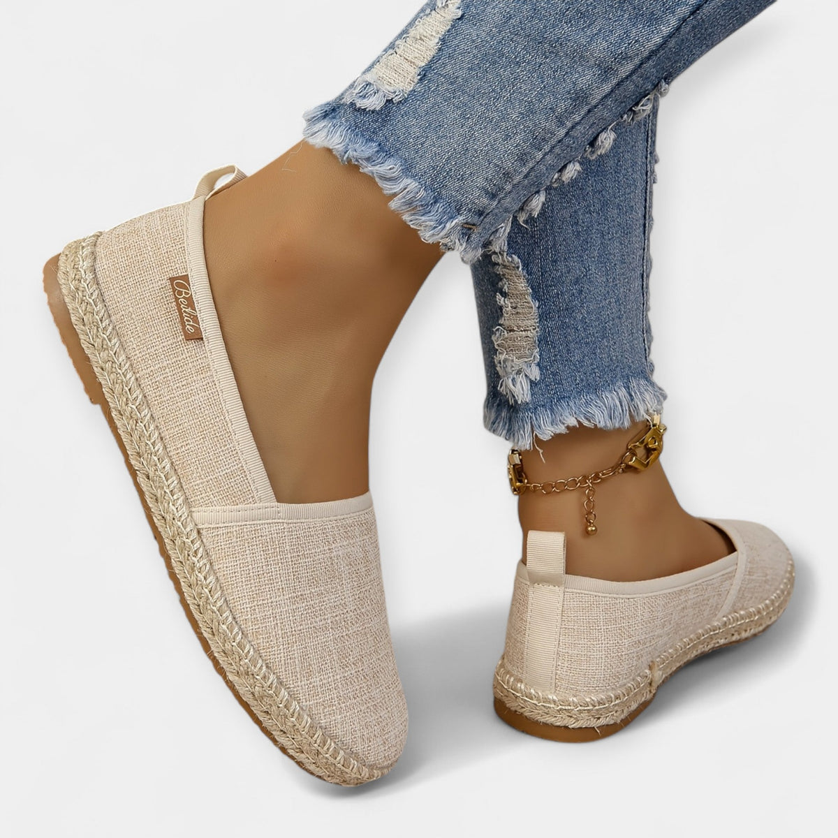 Karolína | Sofistikované lněné slip-on tenisky