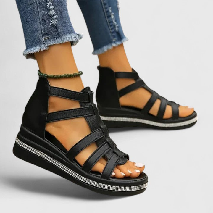 Kendall | Ortopedické sandály s krystaly