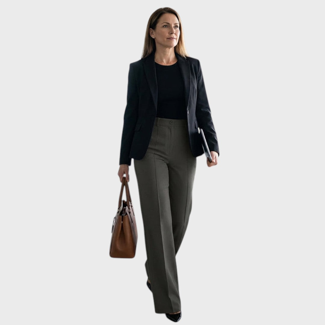 Karolína - Elegantní kalhoty s vysokým pasem